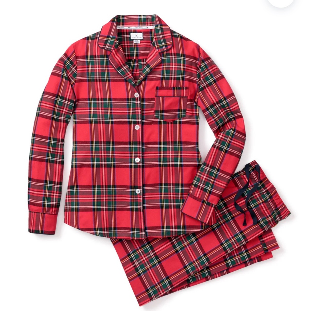 Petite Plume Women's Brushed Cotton Pajama Set in Imperial Tartan | XL